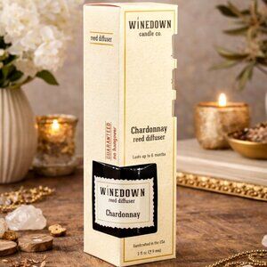NIB Winedown CHARDONNAY Vintage Wine Inspired Scents Reed Diffuser